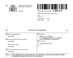 Biovet S.A patenta la invención de un procedimiento en analítica de micotoxinas
