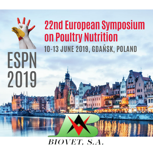 Biovet acudirá en junio a la próxima edición del European Symposium on Poultry Nutrition en Polonia