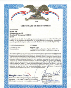 Biovet S.A. Laboratorios renueva el certificado de la Food and Drug Administration