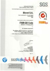 Biovet receives FAMI QS certificate