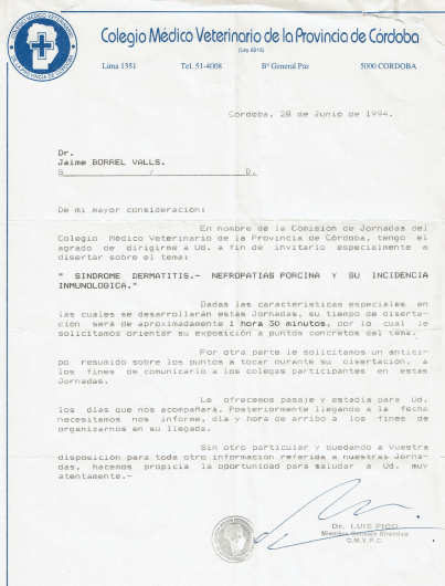 Conferencia en Córdoba, Argentina, 1994
