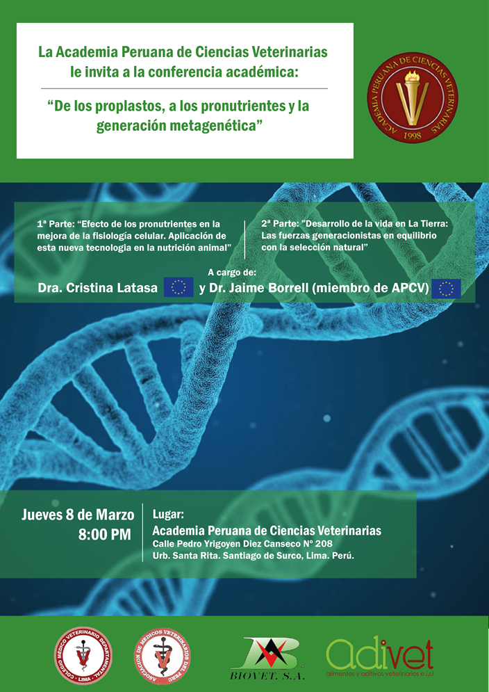 Conference in the APCV “about proplasts, pronutrients and metagenetic generation”