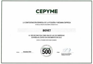 Biovet, S.A. seleccionada entre Top 500 empresas