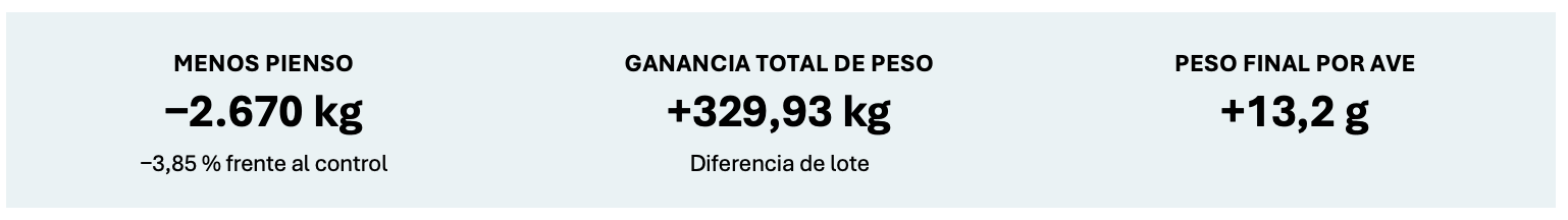 RESULTADOS FINALES | BALANCE COMPARATIVO DE LOS DOS LOTES